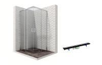 Душевой уголок Ambassador Queen 11011105-PR1, квадратный, линейный трап, 100х100