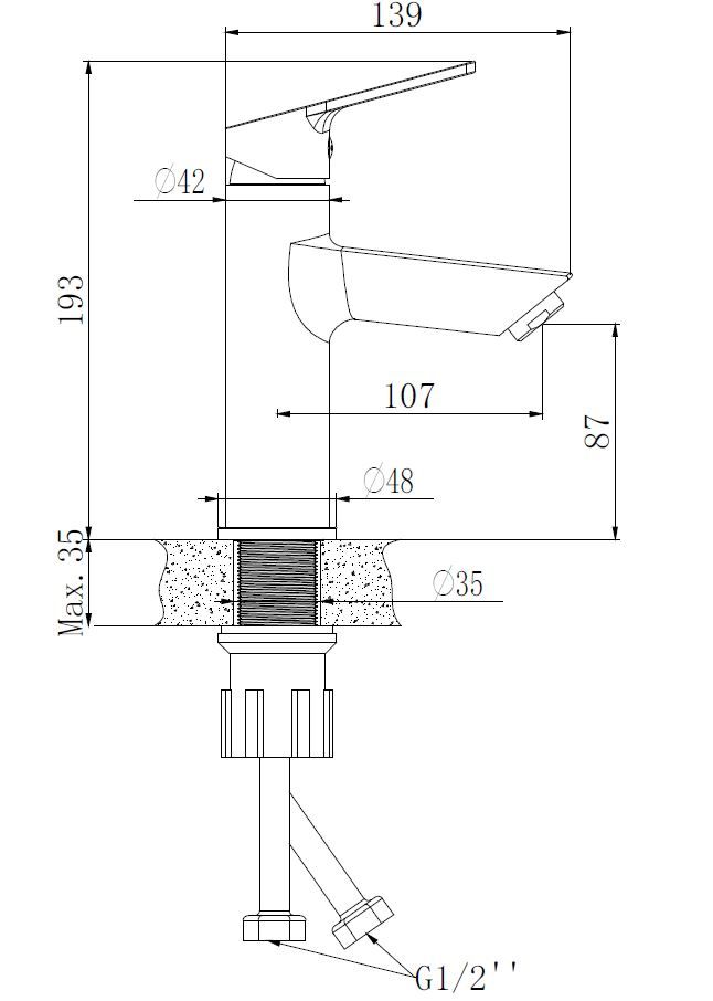 Смеситель St.-Petersburg для раковины,  артикул: SPb 26M