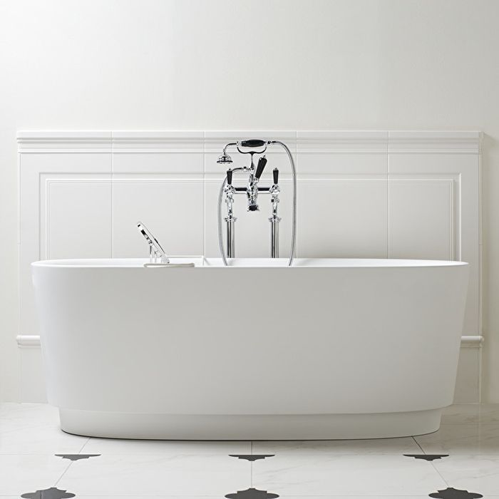 Devon Dove Ванна ИЗ WHITE TEC PLUS 170.5х64.7х84.6 см, цвет: белый, в компл донный клапан с крышкой из WHITE TECи сифон EACC571, (цоколь белый)