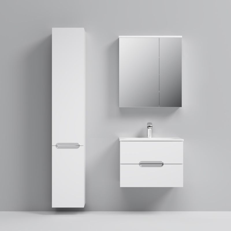 Зеркальный шкаф AM.PM Spirit 60 M70MCX0601WG с подсветкой Белый Зеркальный шкаф AM.PM Spirit 60 M70MCX0601WG с подсветкой Белый