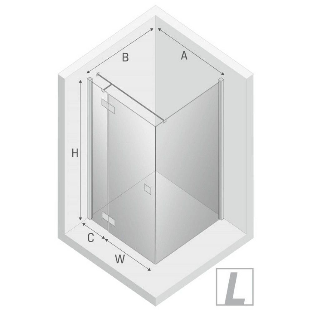 Душевое ограждение NEW TRENDY REFLEXA L 120x110x200 EXK-1240/EXK-0301 (хром)