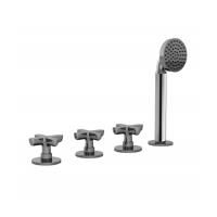 Fantini Icona Classic Смеситель на борт ванны, 4 отв., без излива, с ручн.душем, цвет: хром