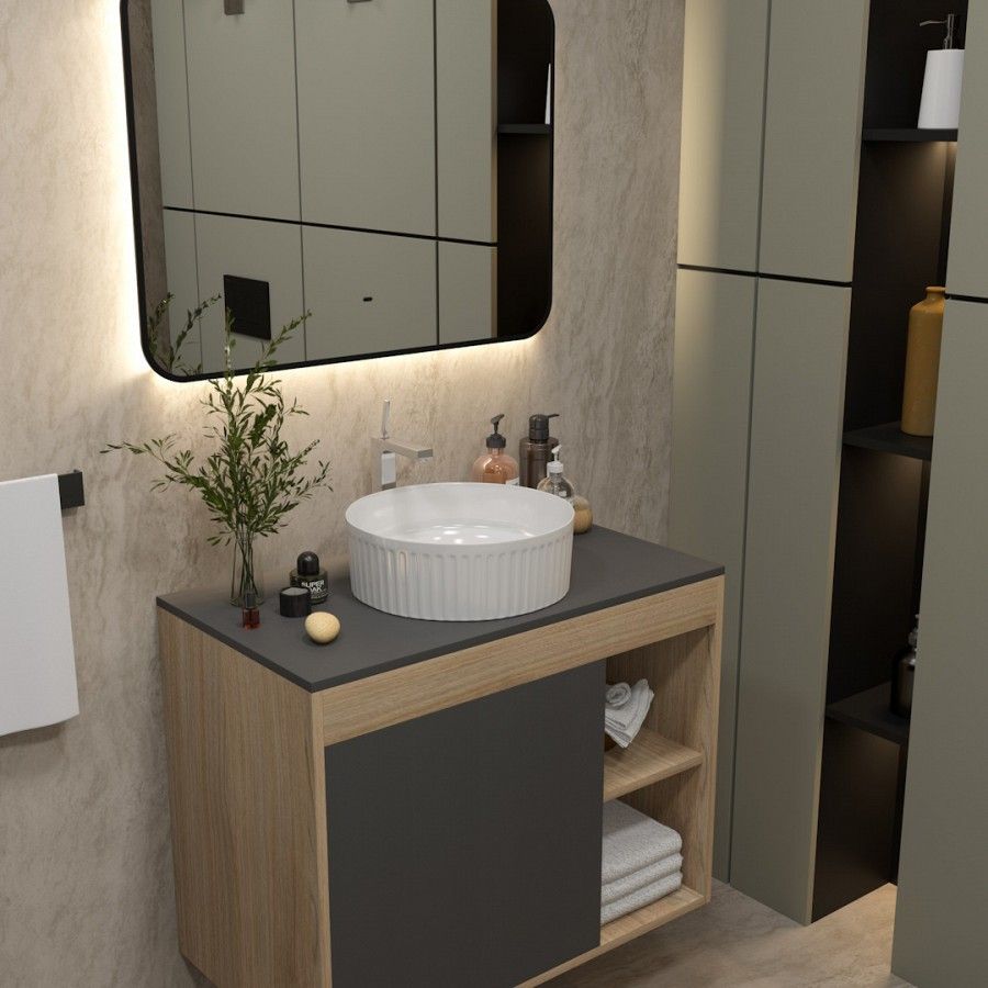 Раковина чаша Maretti RE13PD36-844, белая, артикул RE13PD36-844