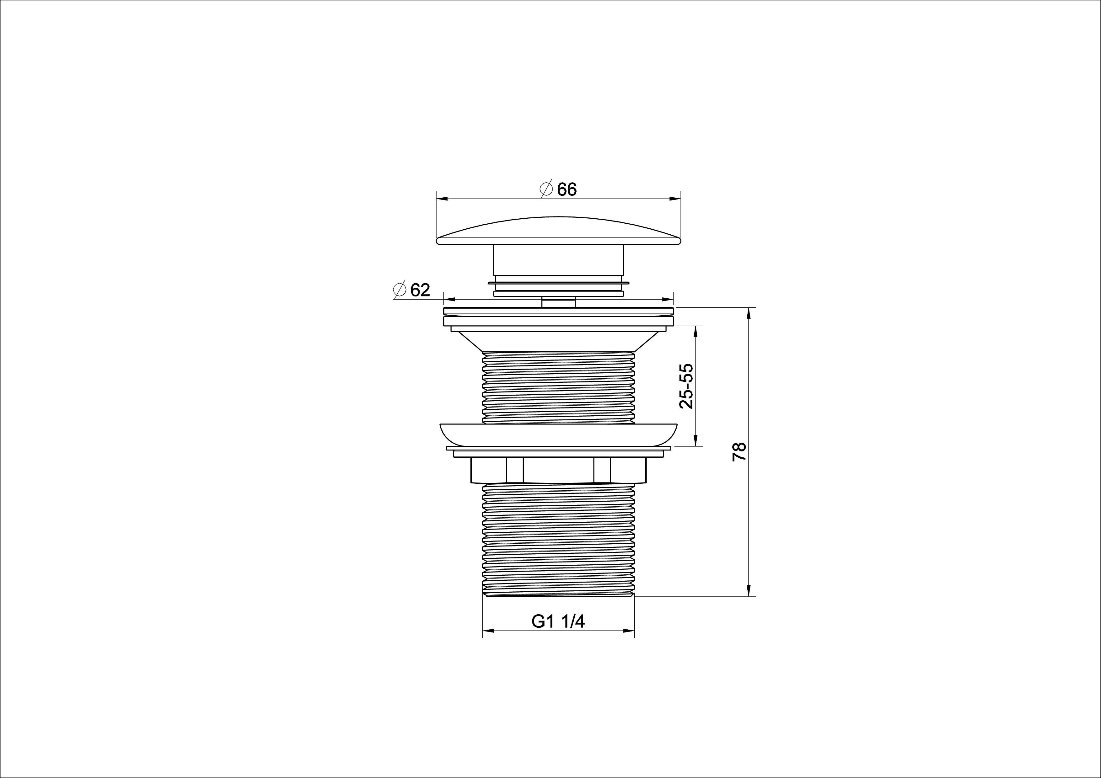 Донный клапан для раковины WONZON & WOGHAND, Черный матовый (WW-88SS02-MB) Донный клапан для раковины WONZON & WOGHAND, Черный матовый (WW-88SS02-MB)