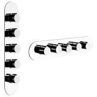 Gessi Tondo Welliness Внешняя часть встраиваем. термостатического смесителя , подкл на 3/4,с гориз/вертик установкой на 4 выхода, цвет хром