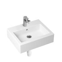Комплект 3 в 1 Lavinia Boho Bathroom Sink 21510282, накладная фарфоровая раковина 50.5 см, смеситель, пластиковый сифон