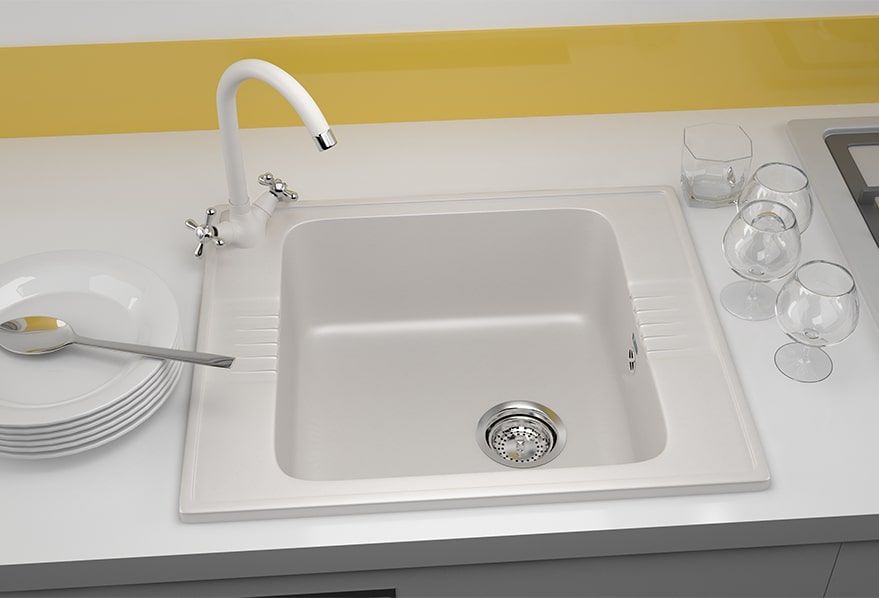 Кухонная мойка Ulgran U-204-341, ультра-белый, артикул U-204-341