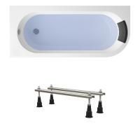 Комплект 3 в 1 Lavinia Boho Art II S1-371317PL, акриловая ванна 170x72,5 см (левый разворот), усиленные металлические ножки с монтажным набором, мягкий силиконовый подголовник