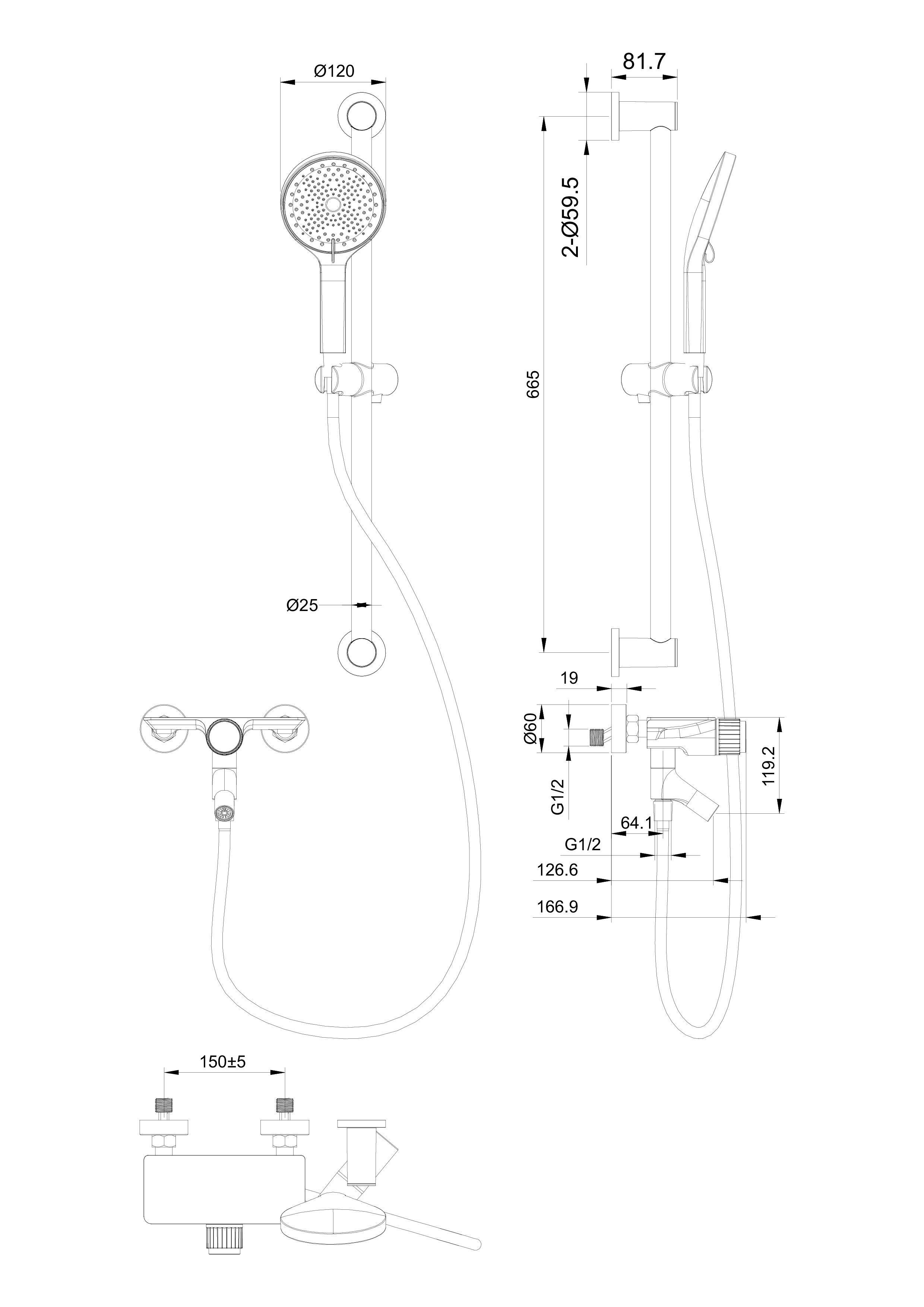 Смеситель для ванны с душевым гарнитуром WONZON & WOGHAND CLICK, Темный графит (WW- FE05L222-BGG) Смеситель для ванны с душевым гарнитуром WONZON & WOGHAND CLICK, Темный графит (WW- FE05L222-BGG)