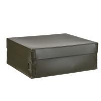 ADJ Коробка Snob, 36x30xH13,5 см., цвет: оливковый/горчичный