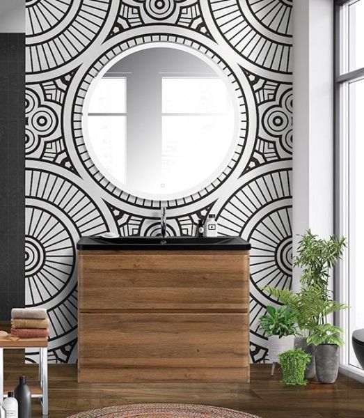 ALBANO База под раковину напольная с двумя выкатными ящиками, Rovere Rustico, 1000x450x810, ALBANO-1000-2C-PIA-RR