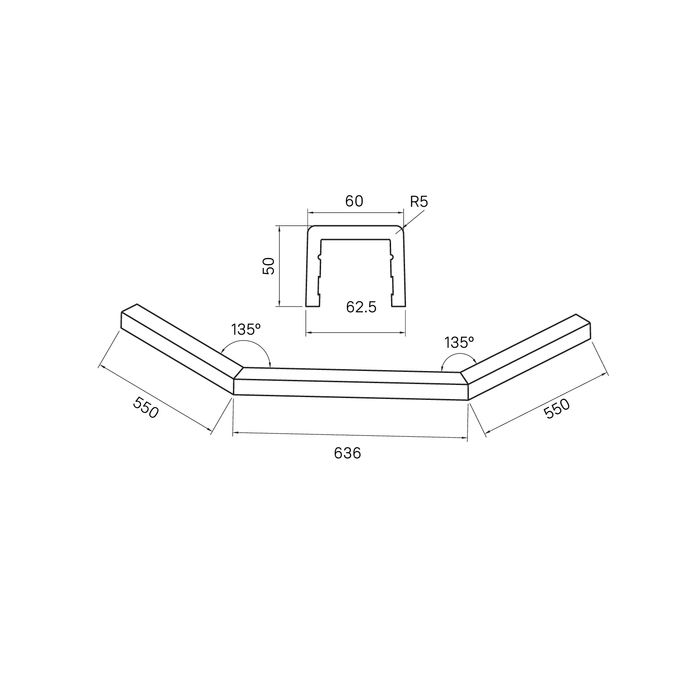 Декоративный профиль под душевое ограждение IDDIS Steel 100х100 белый (STE5WS0i22), артикул STE5WS0i22