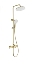 Душевая система с термостатом WONZON & WOGHAND SOLID, Брашированное золото (WW-C3011-A-BG)