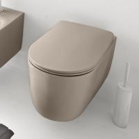 Kerasan Nolita Унитаз безободковый подвесной 55х35 см, с креплениями WB9N, цвет Nocciola mat