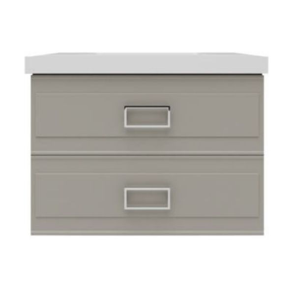 Тумба под раковину подвесная La Fenice Cubo TWIN FNC-01-CUB-C-90-2, бежевая