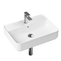 Комплект 4 в 1 Lavinia Boho Bathroom Sink Slim 21510340, накладная фарфоровая раковина 60 см, смеситель, латунный сифон, донный клапан quick-clac