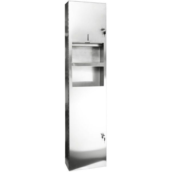 Встроенный диспенсер для бумажных полотенец с мусорной корзиной