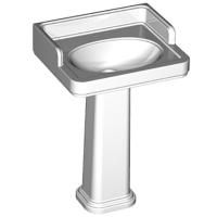 Раковина POMPEI подвесная/мебельная 60, белая глянцевая