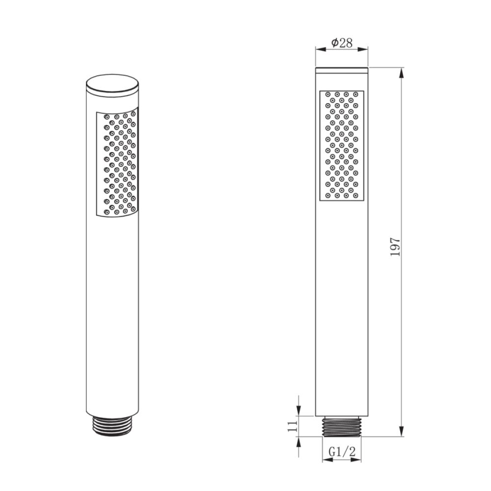 Лейка для гигиенического душа Raiber RP-20, хром