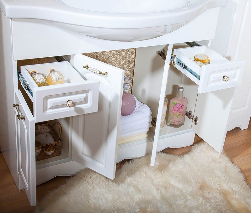 Тумба под раковину Бриклаер Анна 100 Белая