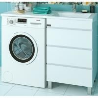 Тумба с раковиной СанТа Марс 120 R 700220+900105 Белая