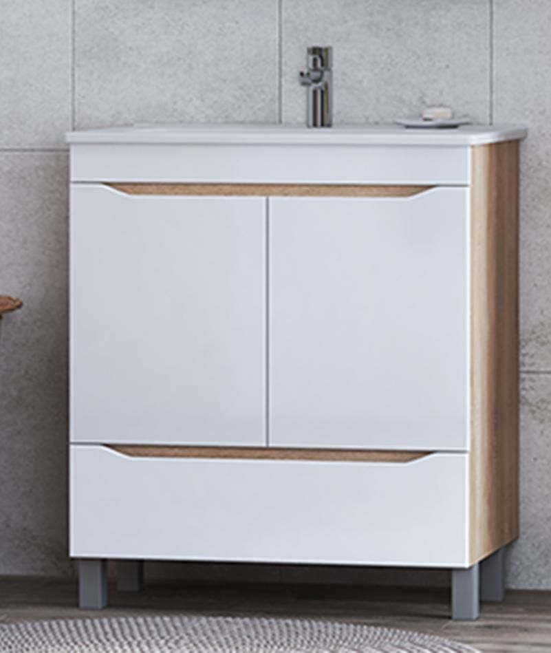 Тумба под раковину напольная VIGO Grani tn.GRI.OSK.75.2D.1Y дуб сонома, 75 см, артикул tn.GRI.OSK.75.2D.1Y дуб сонома