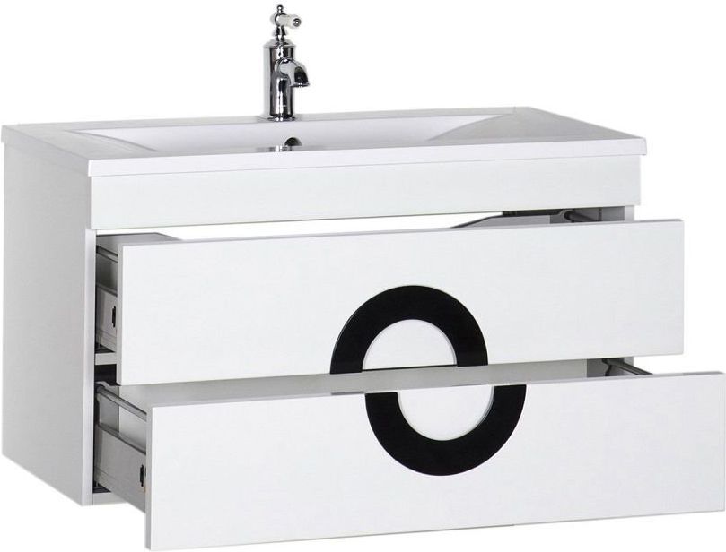 Тумба с раковиной De Aqua Форма 90 белый