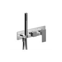 Fantini Mint Смеситель для душа, встраиваемый, на 2 источника, с ручн душем, (наружняя часть), цвет: нержавеющая сталь