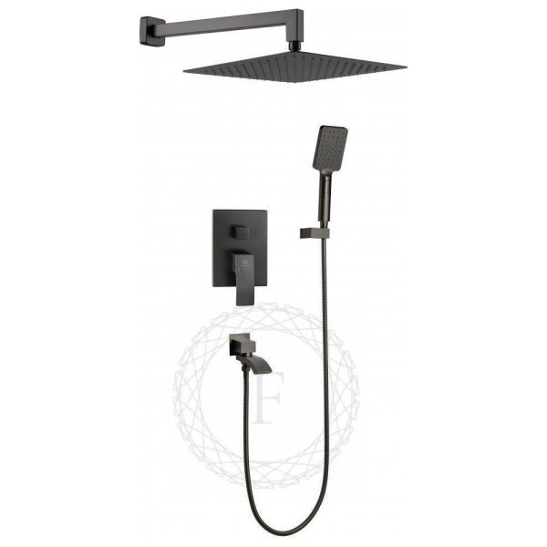 Душевая система встраиваемая FILARETE Waterfall FL1010BG, графит