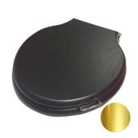 Devon Etoile/New Etoile Сиденье для унитаза из массива дуба (микролифт), цвет: темный/петли золото светлое