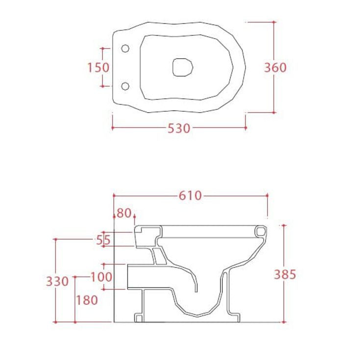Унитаз, Artceram, Hermitage, тип установки-напольный, ширина, мм-360, глубина, мм-530, высота, мм-385, форма чаши-овальная, выпуск-горизонтальный, без декора, материал-санфаянс, сиденье-необходимо заказать, крепления в комплекте, цвет-Glossy White