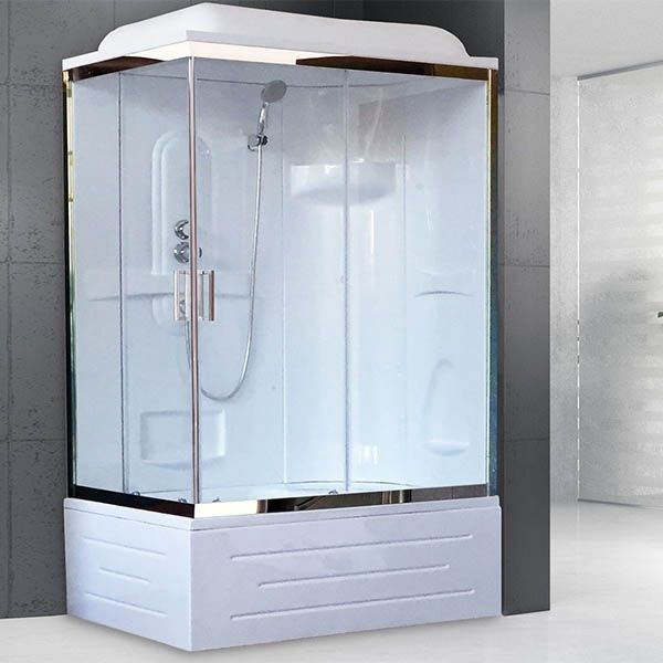 Душевая кабина Royal Bath BP 100х80 RB8100BP1-T-CH-R стекло прозрачное задняя стенка Белая Душевая кабина Royal Bath BP 100х80 RB8100BP1-T-CH-R стекло прозрачное задняя стенка Белая