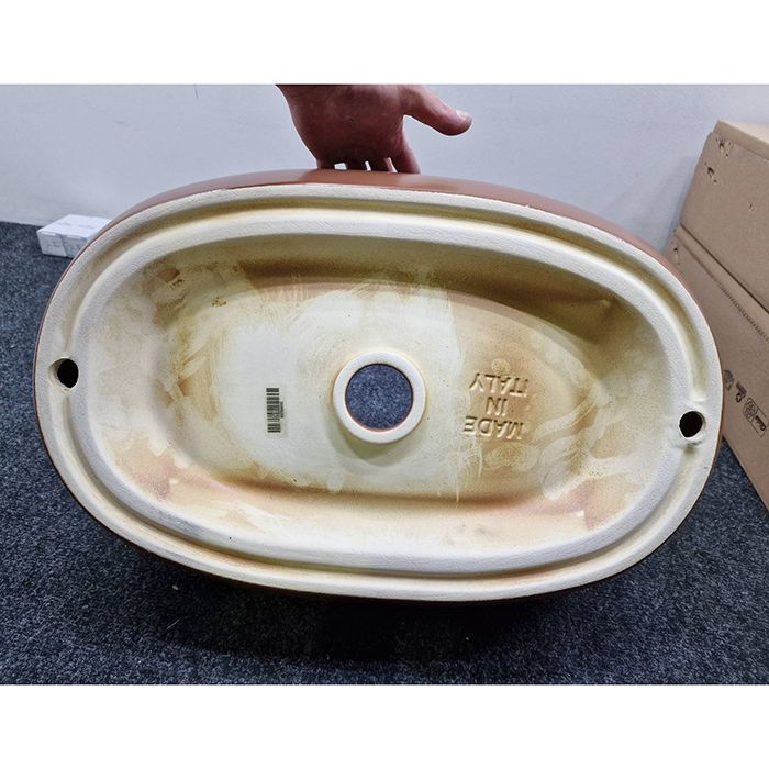 AZZURRA ELEGANCE CIRCLE раковина накладная 60х40см без отв. под смеситель , без перелива. цвет rame AZZURRA ELEGANCE CIRCLE раковина накладная 60х40см без отв. под смеситель , без перелива. цвет rame