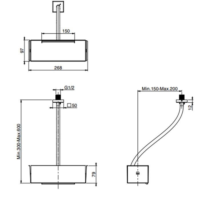 FIMA|Carlo Frattini Wellness Дополнительный модуль "каскад" для F2993, передвижной, цвет хром