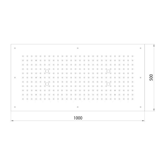 BOSSINI DREAM-XL RECTANGULAR Верхний душ 1000 x 500 mm, цвет: хром