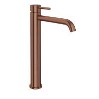 Смеситель для раковины ETERNA однорычажный, высокий, без дон\клапана 3/8”, брашированная медь, pvd