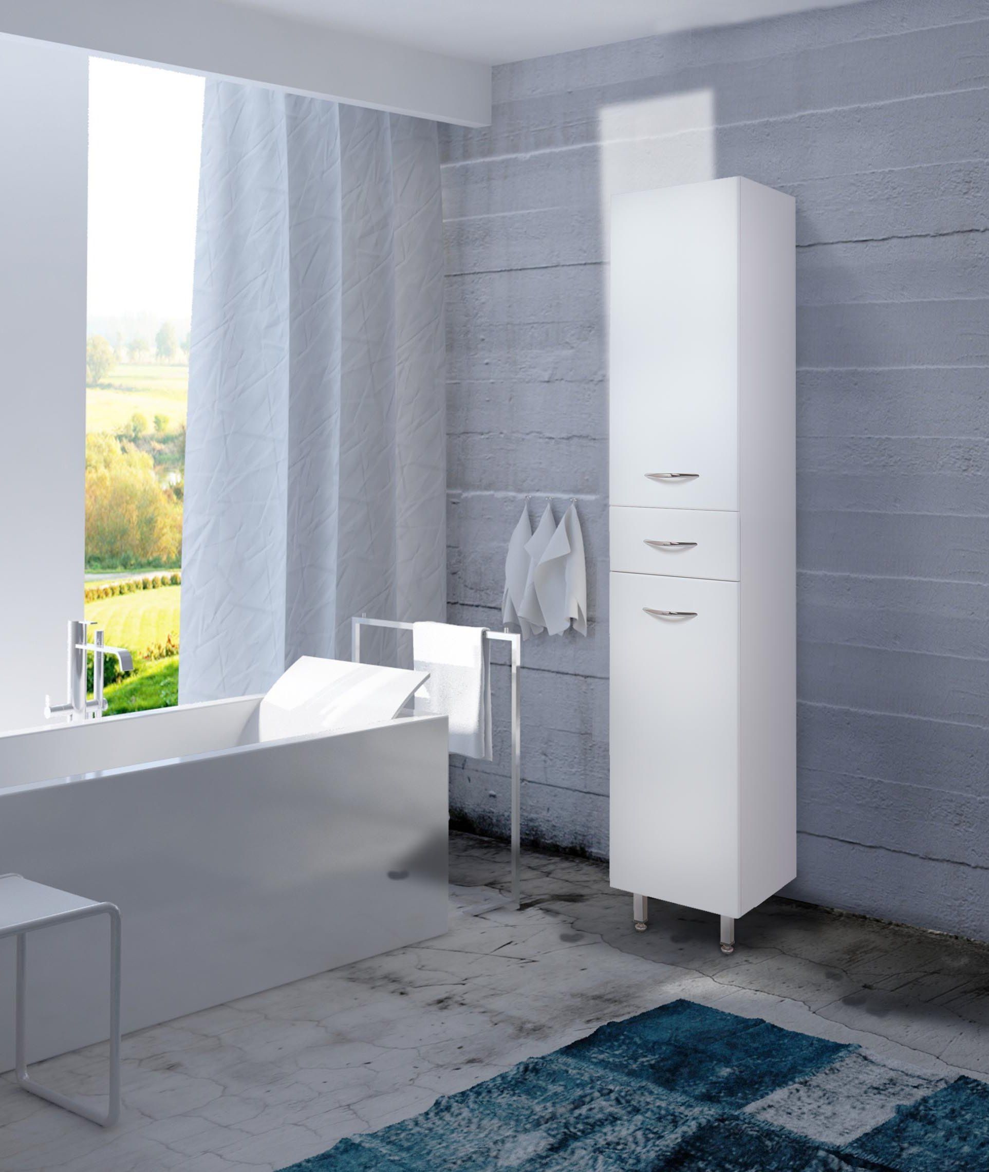 Пенал Onika Модерн 32 напольный, белый, универсальный