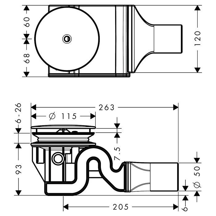 HG Raindrain Сифон для поддонов с отв. 90мм , цвет: хром HG Raindrain Сифон для поддонов с отв. 90мм , цвет: хром