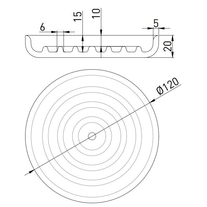 SALINI GOCCE Мыльница Ø120х20 мм., настольная, S-Stone, цвет черный матовый RAL9005 SALINI GOCCE Мыльница Ø120х20 мм., настольная, S-Stone, цвет черный матовый RAL9005