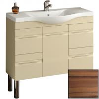 Тумба с раковиной SanVit Прима 90 kprim090 с фактурой под дерево прямые ручки Зебрано