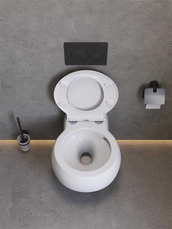 GRANDE Унитаз подвесной безободковый со смывом "Торнадо", с сиденьем дюропласт soft close CZR-308-TH-TOR/SC, артикул CZR-308-TH-TOR/SC