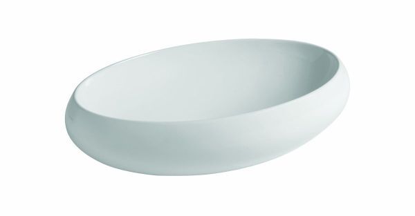 Hidra Tao, накладная овальная раковина 60x40x17h см, цвет белый глянцевый