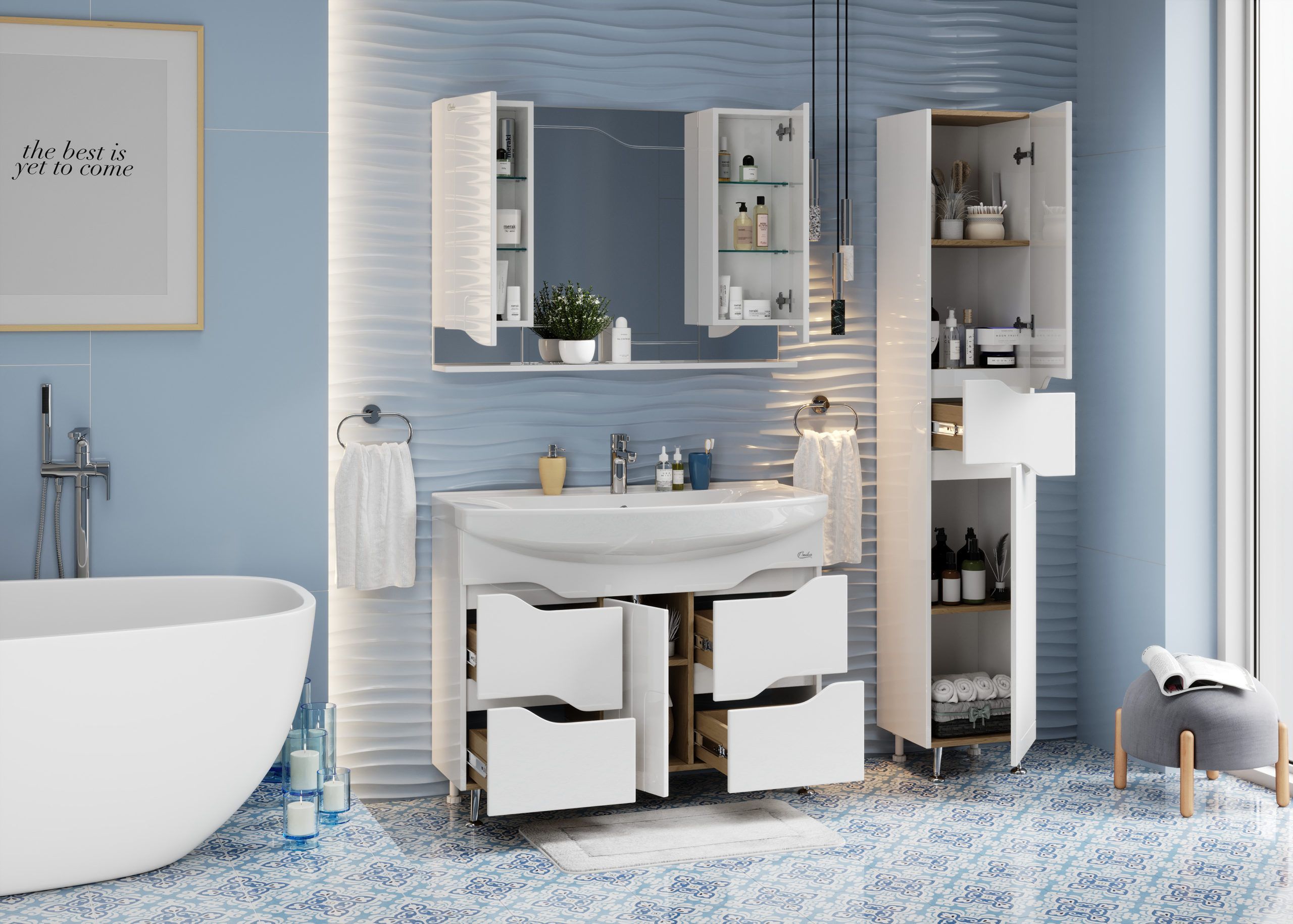 Пенал Onika Веронэлла 35 напольный, белый, универсальный