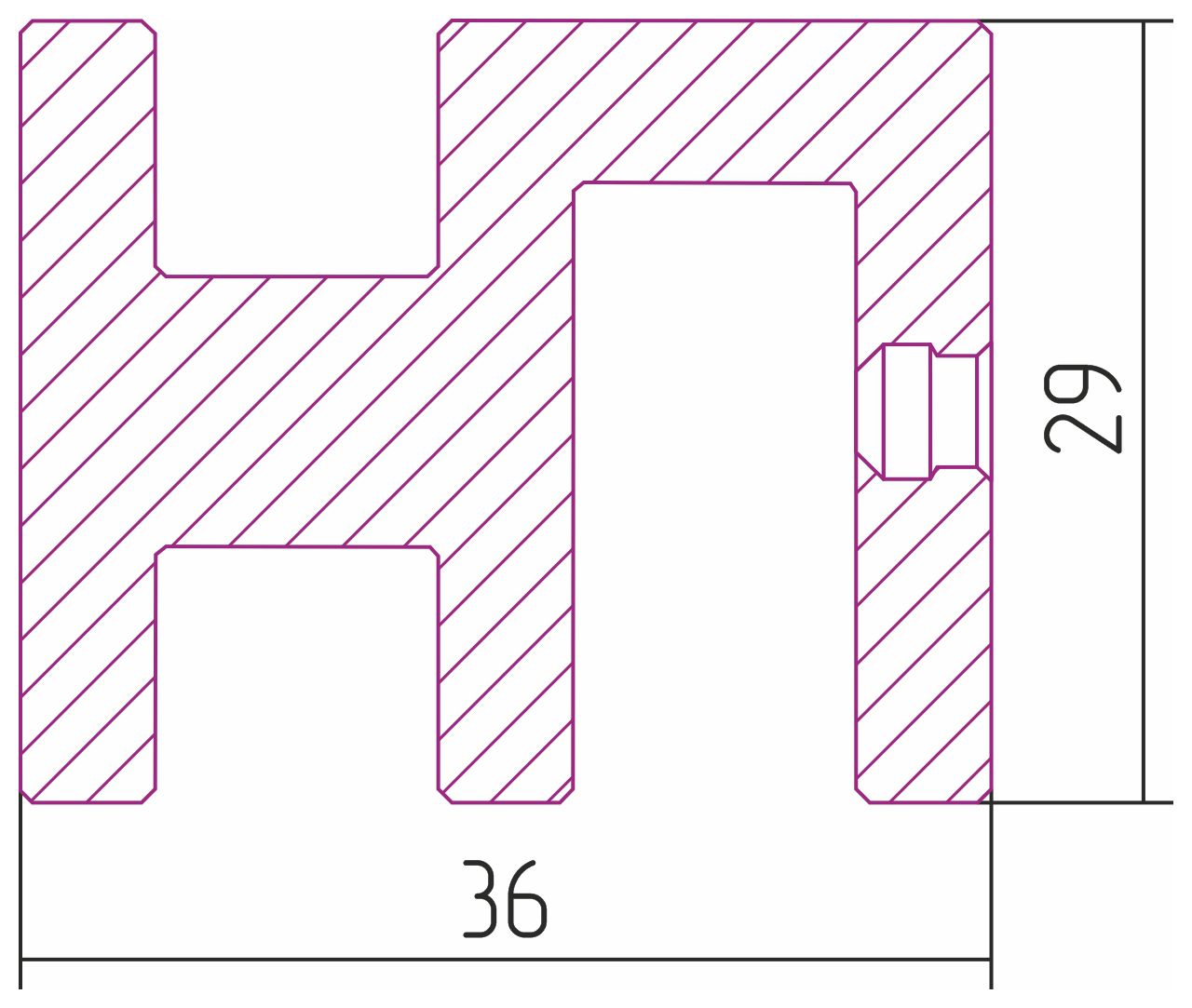 Вешалка "КАНЬОН" AL для ЭДР "СУНЕРЖА"- (Матовый чёрный), артикул 31-2020-0000