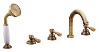 Смеситель на борт ванны Rav Slezak Morava retro MK462.5PSM бронзовый