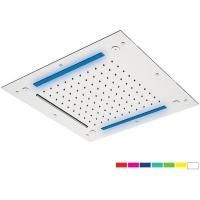 Daniel, потолочная лейка для душа (3х режимная) с 7 цветной светодиодной подсветкой, диаметр 430 мм, цвет хром