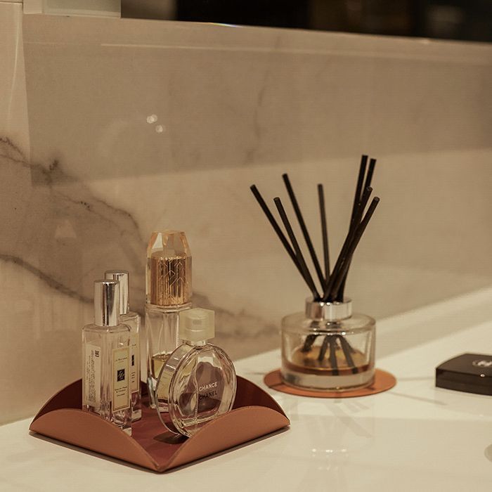 ADJ Подставка для сервировки, 20x20 см., цвет: коньяк/бордо