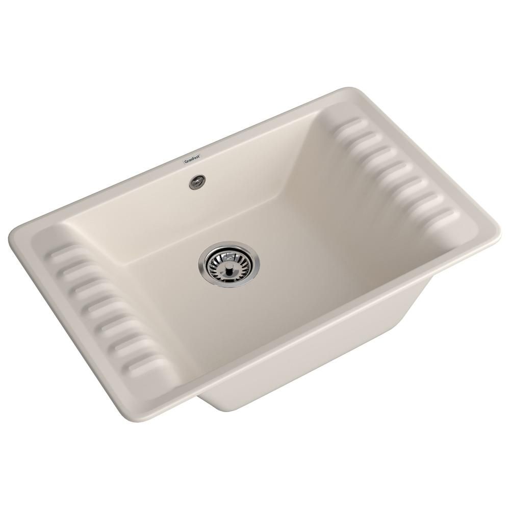Кухонная мойка GranFest QUARZ 71, белый, артикул 71 белый
