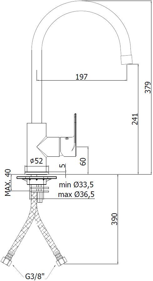 Смеситель для кухни Paffoni Lime LM180CR