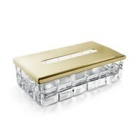 3SC Palace Контейнер для бумажных салфеток, 23х12,5хh12 см, прямоугольный, настольный, цвет: Rosa хрусталь/золото 24к. Lucido 3SC Palace Контейнер для бумажных салфеток, 23х12,5хh12 см, прямоугольный, настольный, цвет: Rosa хрусталь/золото 24к. Lucido